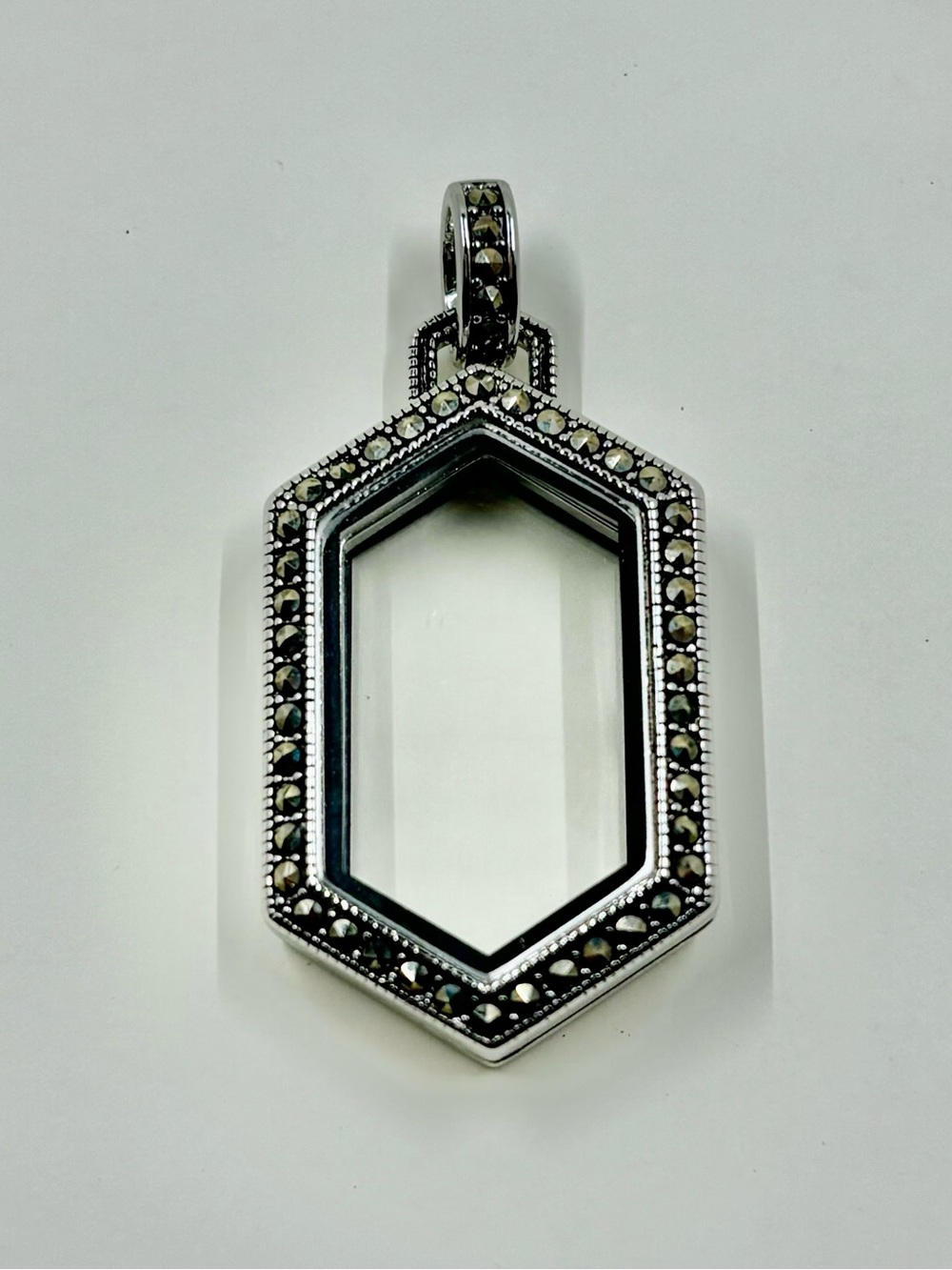 NEW Origami Owl Silver Deco Marcasite Living Locket Pendant
